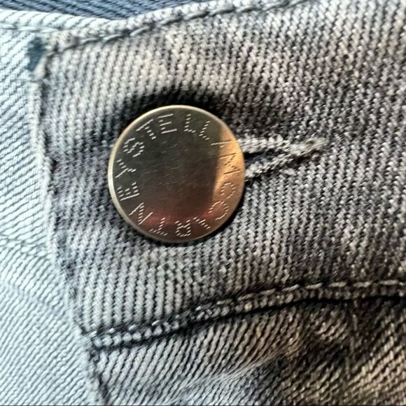 STELLA McCartney Gray Skinny Jeans Ankle Zip  Designer Size 31 - Picture 6 of 14